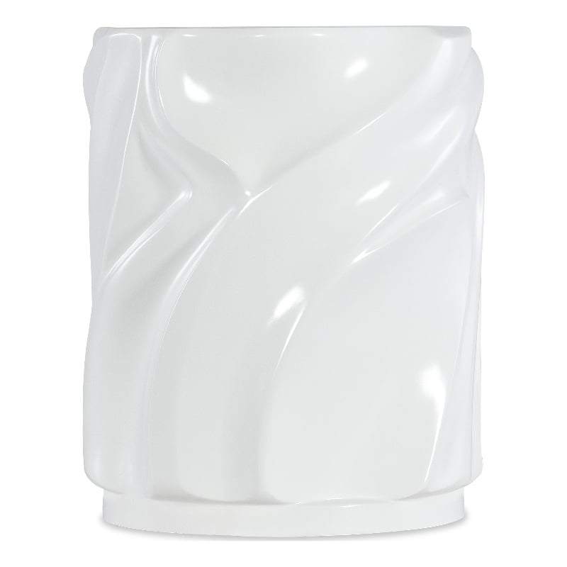 Melange Alabaster Glass End Table in White Finish by Hooker Furniture