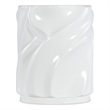 Melange Alabaster Glass End Table in White Finish by Hooker Furniture