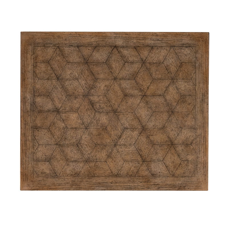 Americana Trestle Wood End Table in Black by Hooker Furniture