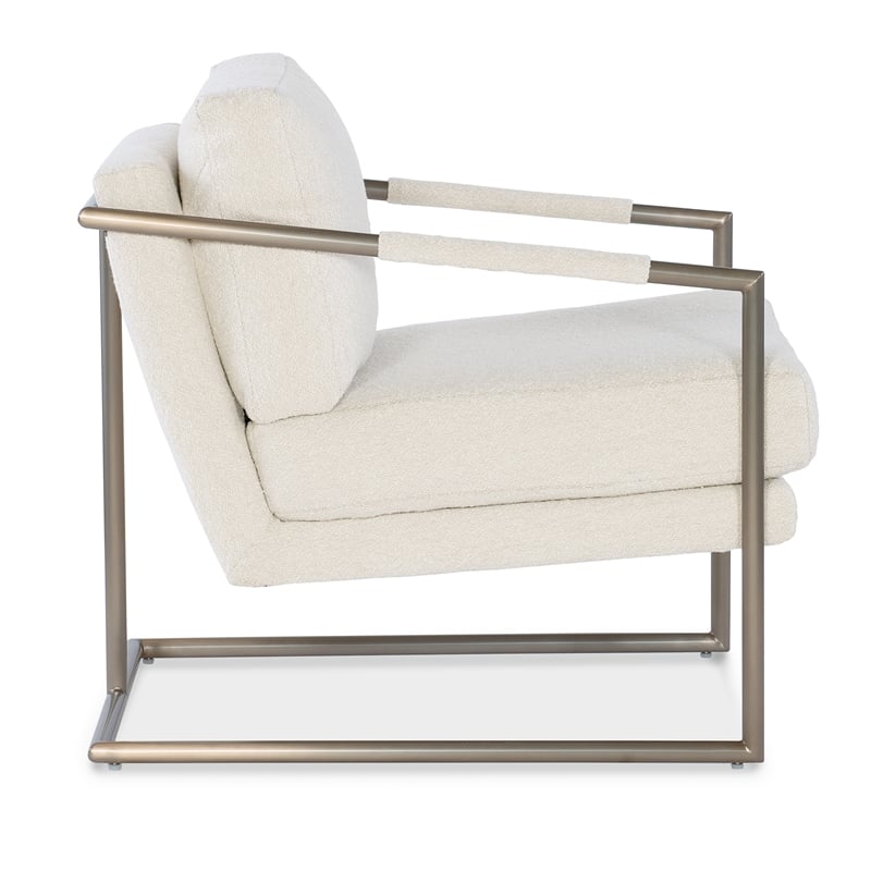 Moody Metal Framed Fabric Chair in Beige by Hooker Furniture