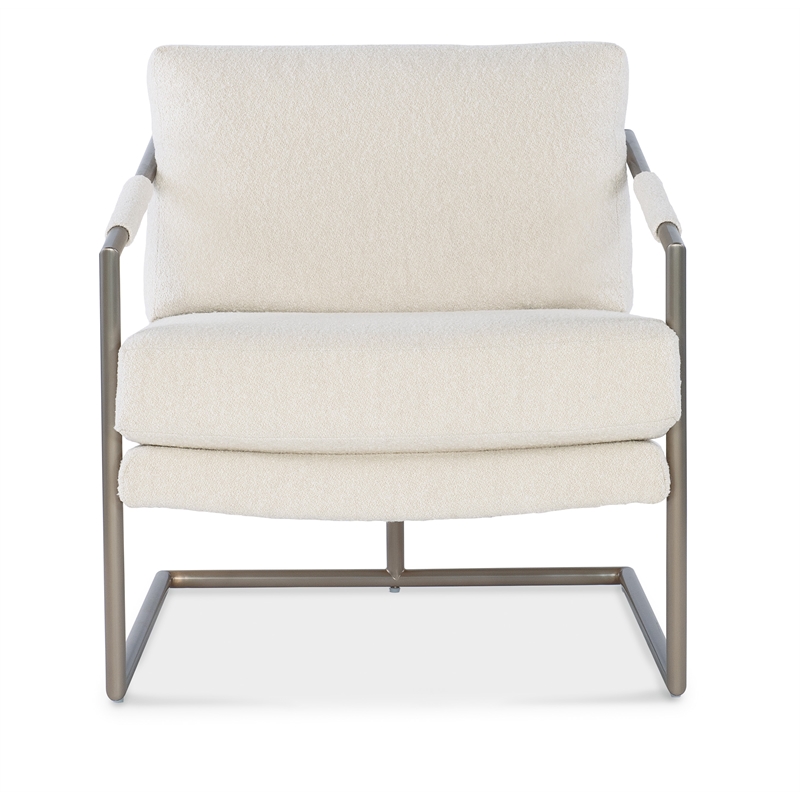 Moody Metal Framed Fabric Chair in Beige by Hooker Furniture