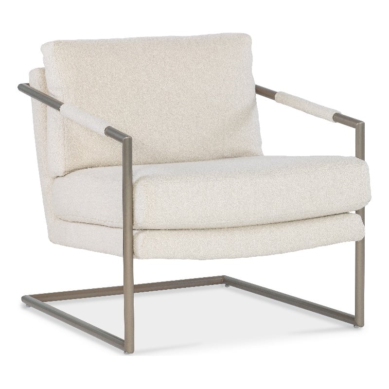 Moody Metal Framed Fabric Chair in Beige by Hooker Furniture