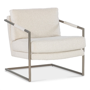 Moody Metal Framed Fabric Chair in Beige by Hooker Furniture