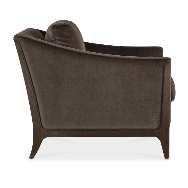 Sophia Fabric Chair with Brown Wooden Legs by Hooker Furniture