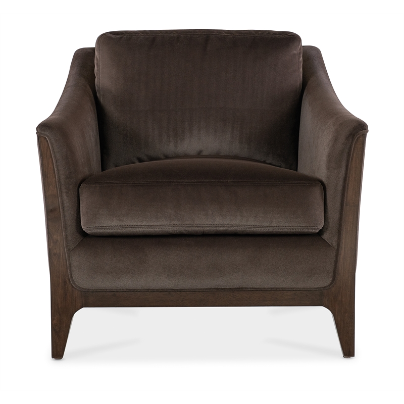 Sophia Fabric Chair with Brown Wooden Legs by Hooker Furniture