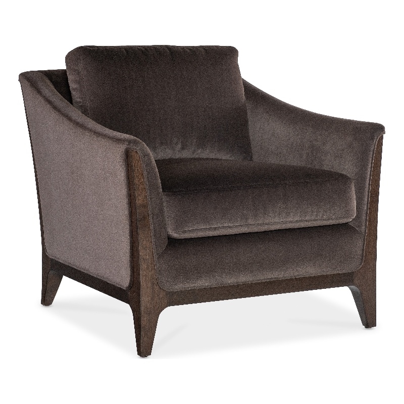 Sophia Fabric Chair with Brown Wooden Legs by Hooker Furniture
