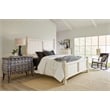 Americana Wood Rocking Chair with Beige Fabric Seat by Hooker Furniture
