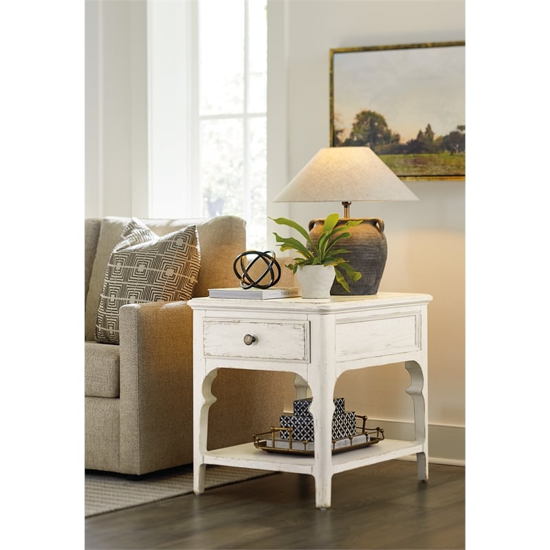 Americana Wood End Table in White by Hooker Furniture
