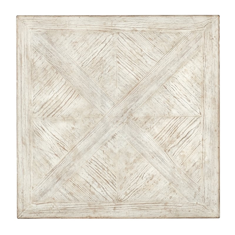 Commerce & Market Block Buster Wood End Table in Cream Finish