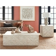 Commerce & Market Block Buster Wood End Table in Cream Finish