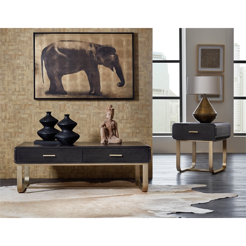 Commerce & Market Metropolitan Metal End Table in Brown by Hooker Furniture