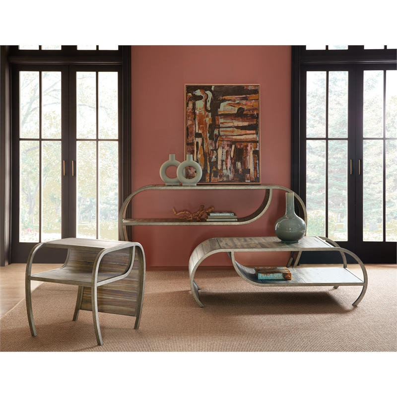 Commerce & Market Open Ended Metal End Table in Brown by Hooker Furniture