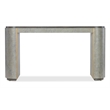 Melange Dylian Leather Wrapped Console Table in Gray Finish by Hooker Furniture