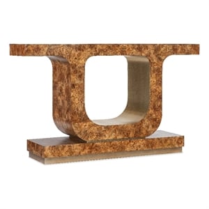 Melange Burlesque Wood Console Table in Brown by Hooker Furniture