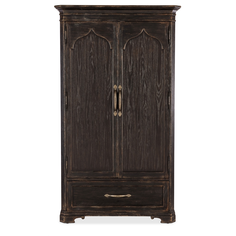 Americana Wood Wardrobe in Black by Hooker Furniture