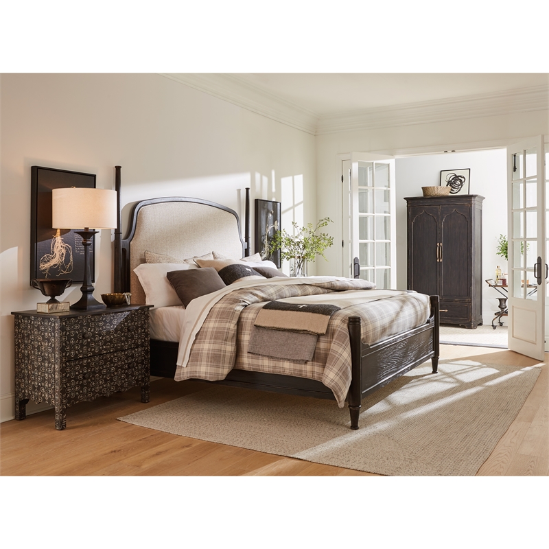 Americana Wood Wardrobe in Black by Hooker Furniture