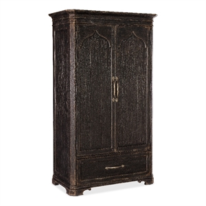 Americana Wood Wardrobe in Black by Hooker Furniture