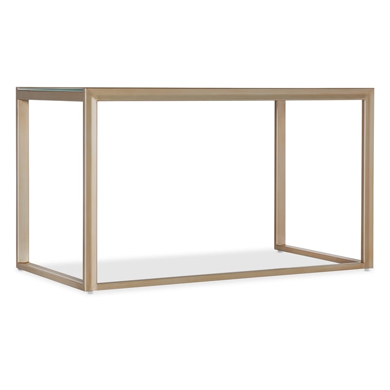Blossoming Hope Glass Top Writing Desk in Gold by Hooker Furniture