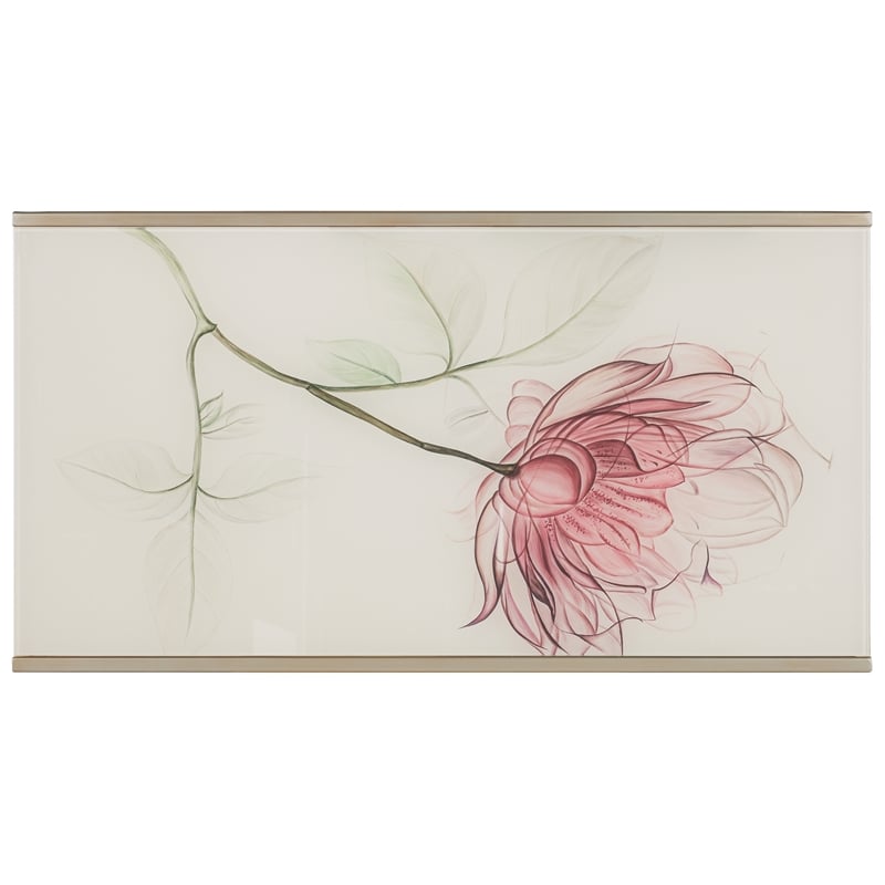 Blossoming Hope Glass Top Writing Desk in Gold by Hooker Furniture