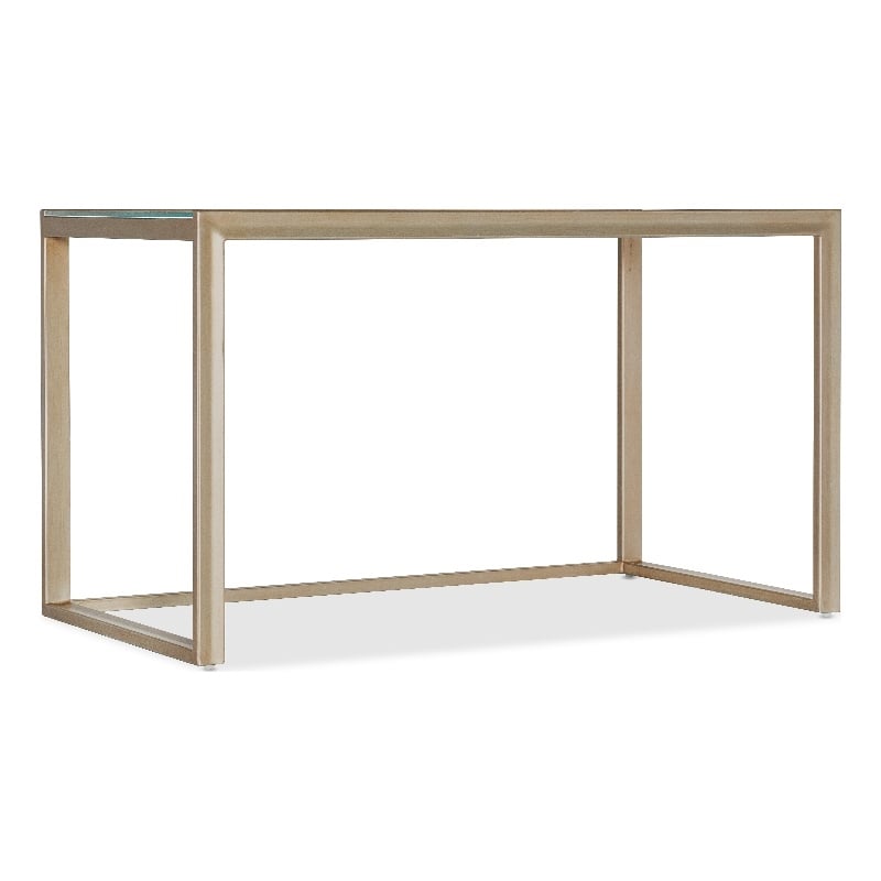Blossoming Hope Glass Top Writing Desk in Gold by Hooker Furniture
