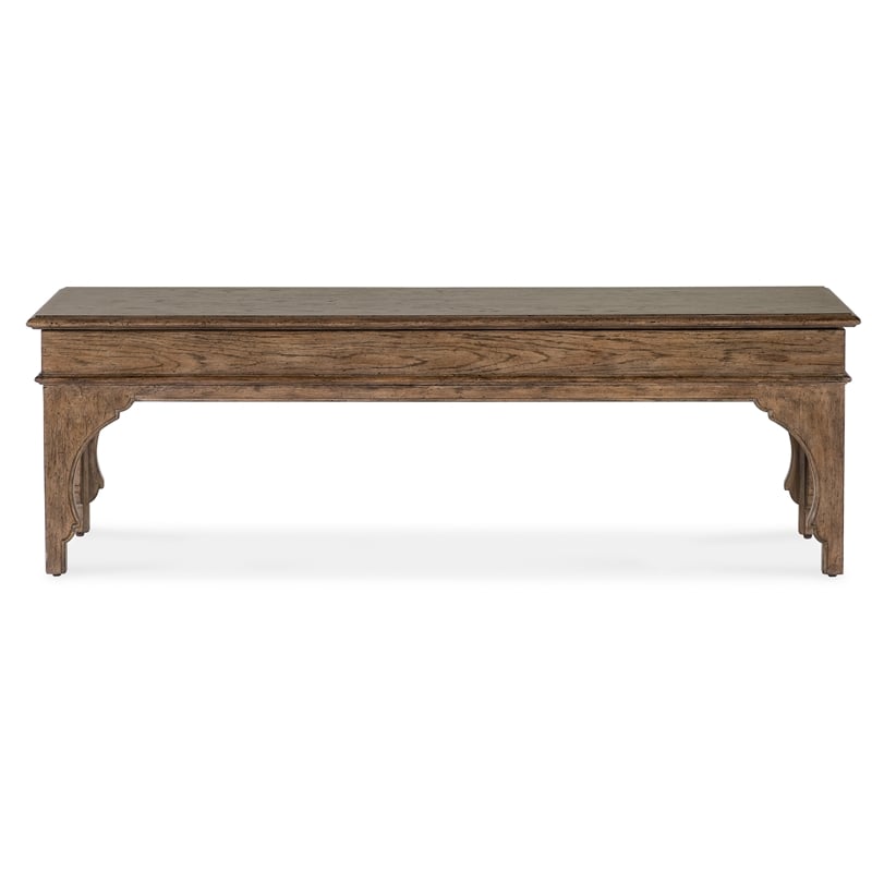 Americana Wood Bed Bench in Brown by Hooker Furniture