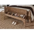 Americana Wood Bed Bench in Brown by Hooker Furniture
