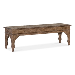 Americana Wood Bed Bench in Brown by Hooker Furniture
