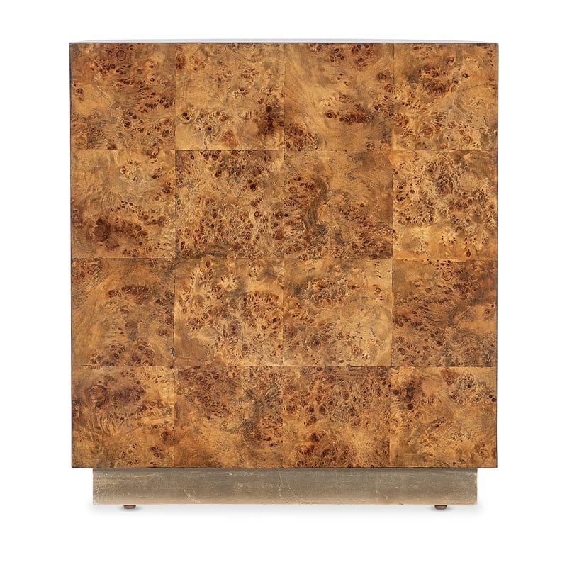 Melange Burlesque Wood Square Accent Table in Brown by Hooker Furniture