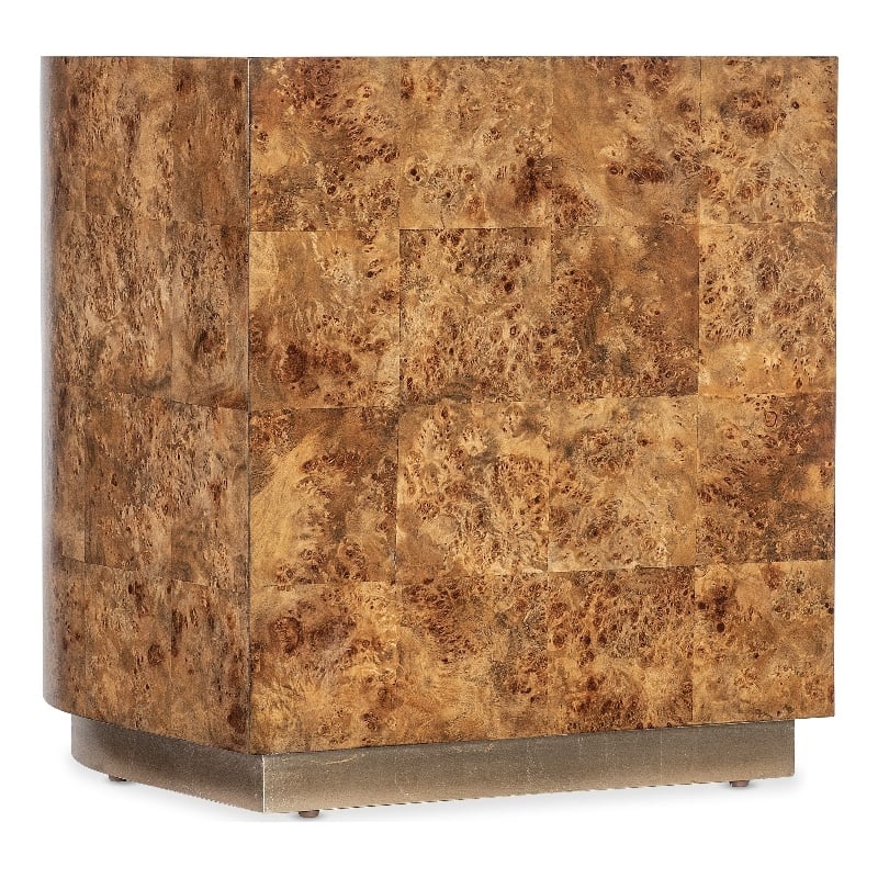 Melange Burlesque Wood Square Accent Table in Brown by Hooker Furniture