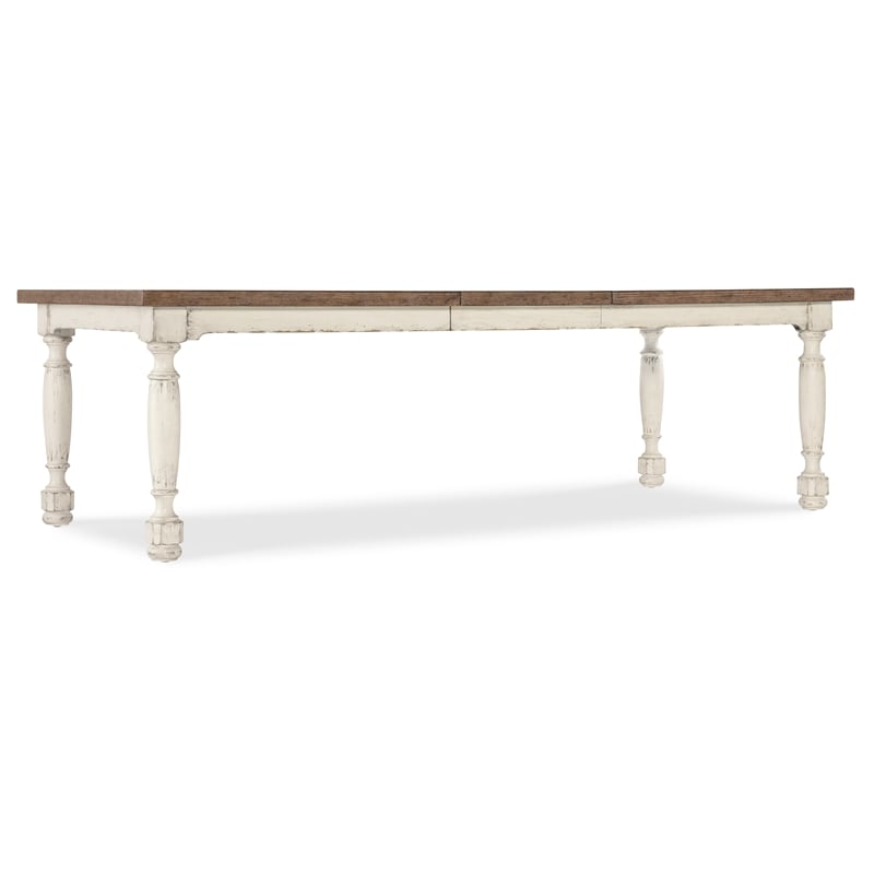 Americana Leg Dining Table w/1-22in leaf in White Wood by Hooker Furniture