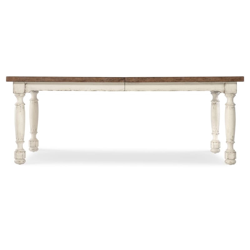 Americana Leg Dining Table w/1-22in leaf in White Wood by Hooker Furniture
