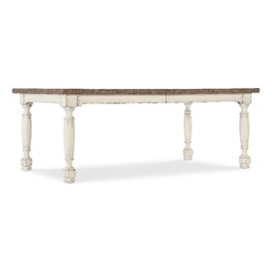 Americana Leg Dining Table w/1-22in leaf in White Wood by Hooker Furniture