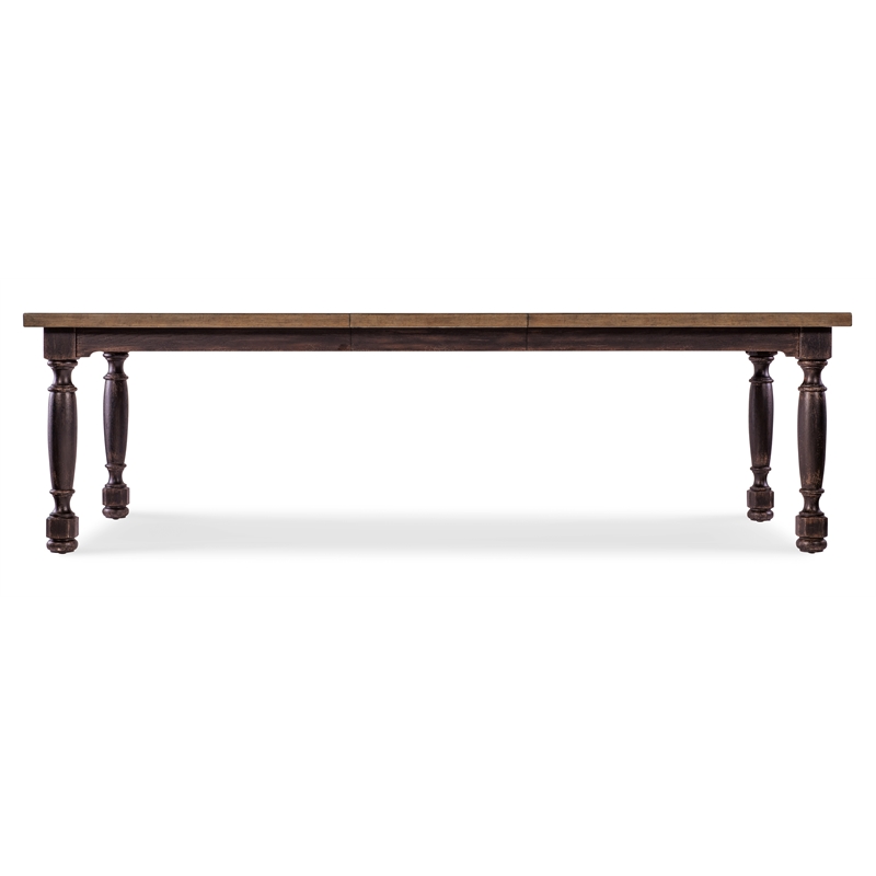 Americana Wood Leg Dining Table w/1-22in leaf in Black by Hooker Furniture