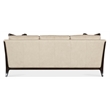 Sophia Leather Sofa in Beige with Flared Wooden Legs by Hooker Furniture