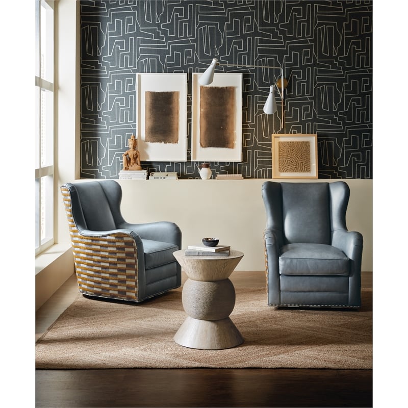 Commerce & Market Round Wood Accent Table in Brown Finish by Hooker Furniture