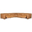 Fresco 5 Seat Leather Power Recline Sectional in Brown by Hooker Furniture