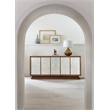 Melange Lloyds Leopard Entertainment Credenza in Brown Wood by Hooker Furniture