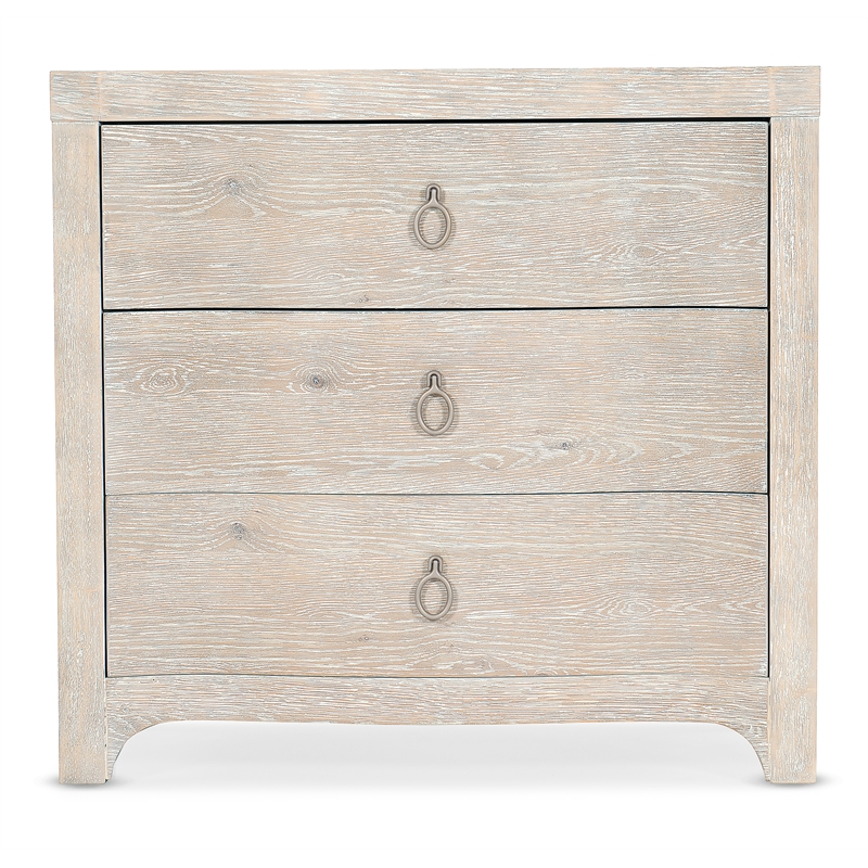 Serenity Antigua Three Drawer Nightstand in White Wood by Hooker Furniture
