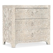 Serenity Antigua Three Drawer Nightstand in White Wood by Hooker Furniture