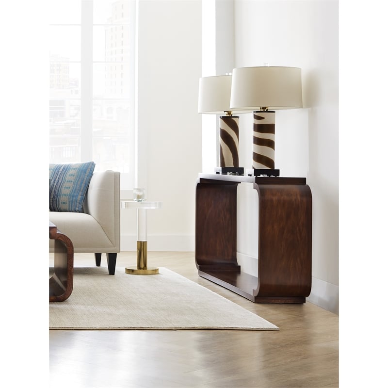 Melange Kingston Console Table in Brown Wood by Hooker Furniture