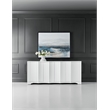 Melange Corinth Four Door Entertainment Console in White Wood by Hooker