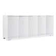 Melange Corinth Four Door Entertainment Console in White Wood by Hooker