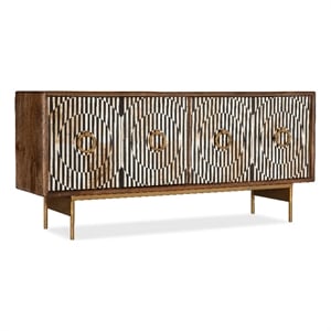 melange russell credenza in brown wood by hooker furniture