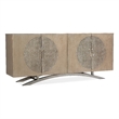 Melange Nolita Four Door Entertainment Console in Gold Wood by Hooker Furniture