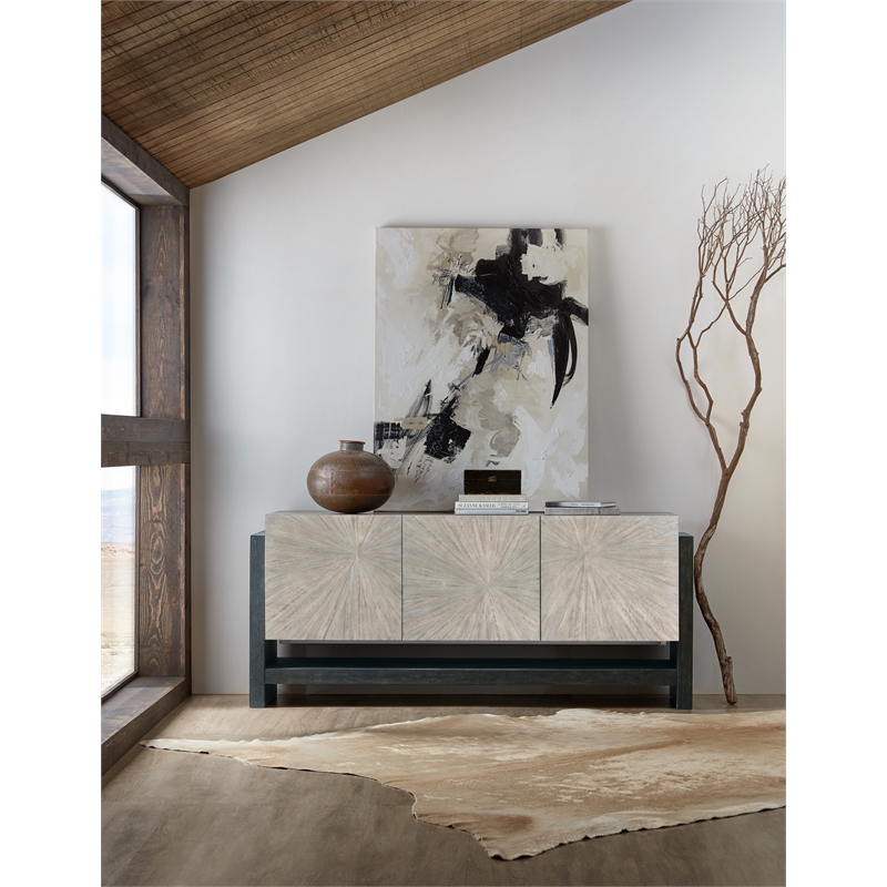 Melange Ground Perspective Credenza in Brown Wood by Hooker Furniture