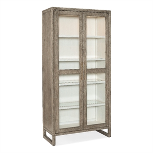 serenity sanderling display cabinet in gray wood by hooker furniture
