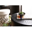 Commerce & Market Carved Resin Stump Side Table in Black by Hooker Furniture