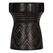 Commerce & Market Carved Resin Stump Side Table in Black by Hooker Furniture