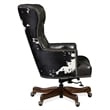 Katherine Executive Swivel Tilt Chair with Black & White HOH in Brown Leather