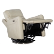 Steffen Swivel Power Recliner with Power Headrest in Beige Leather by Hooker